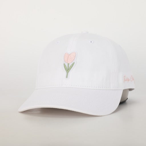 Women's White Alex Hat - Pink Tulip