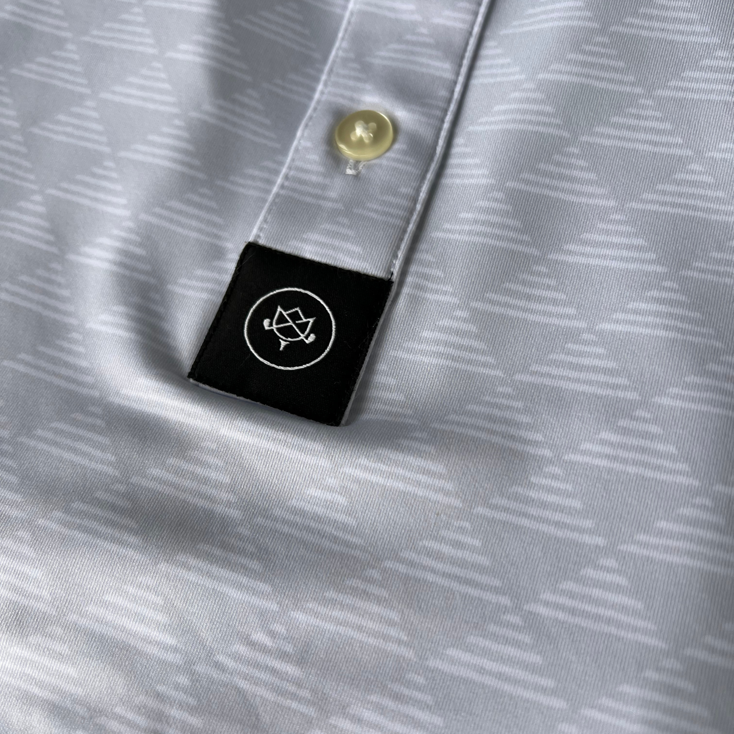 Triangle Stack Polo - Light Grey