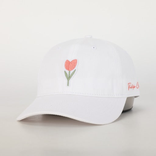 Women's White Alex Hat - Coral Tulip