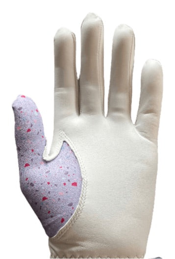 Leather Glove - RH golfer - Purple Thumb