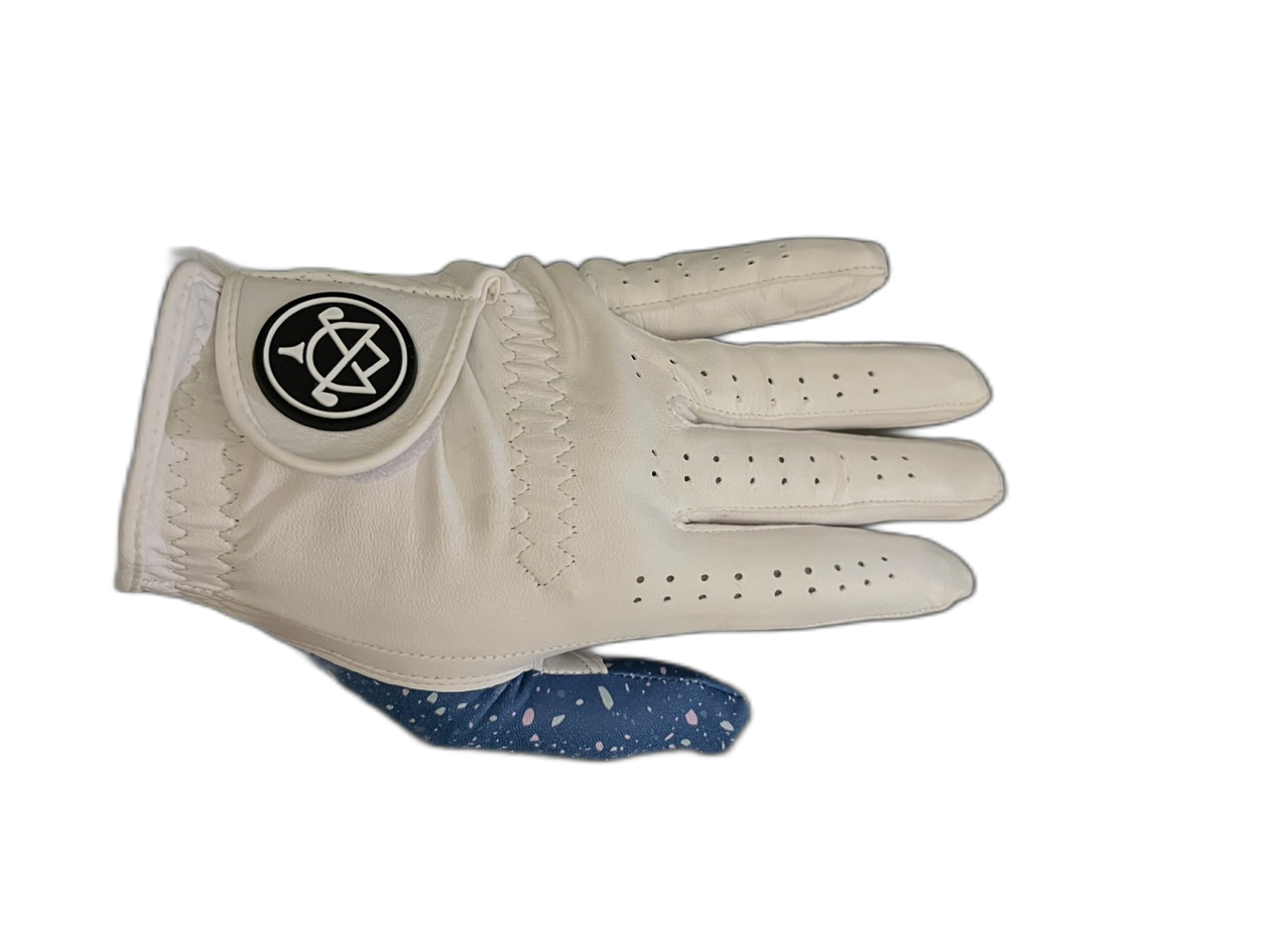 Leather Glove - RH golfer- Blue Thumb