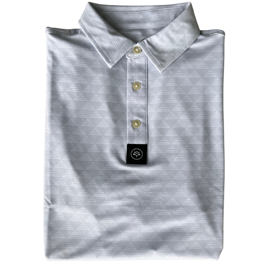 Triangle Stack Polo - Light Grey