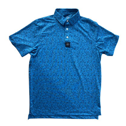 Speckled Polo - Teal/Navy