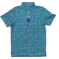 Tulip Fields Polo - Teal Green/Azalea Pink
