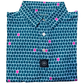 Tulip Fields Polo - Teal Green/Azalea Pink